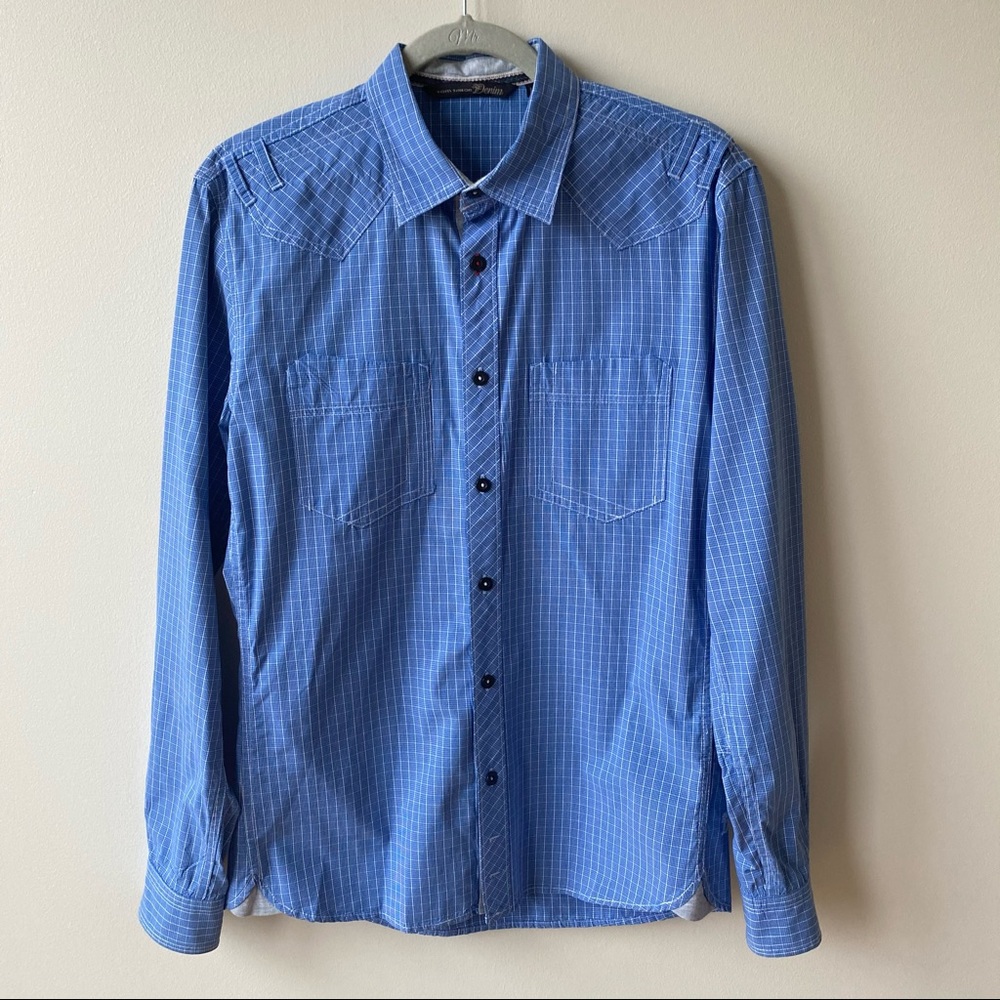 TOM TAILOR DENIM MEN’S CHECK CASUAL SHIRT Size M